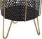 Plantenbakkenset DKD Home Decor Zwart Gouden Metaal Loft 36 x 36 x 58 cm