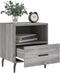 vidaXL - Nachtkastje - 40x35x47,5 - cm - bewerkt - hout - grijs - sonoma - eikenkleur