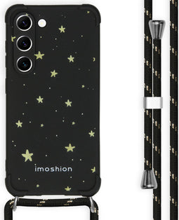 iMoshion Hoesje Geschikt voor Samsung Galaxy S23 Hoesje Met Koord - iMoshion Design Hoesje met Koord - Goud / Stars Gold