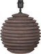 PTMD Roven Brown Mango Wood Ribbed Table Lamp Base