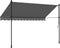 vidaXL - Luifel - uittrekbaar - 300x150 - cm - stof - en - staal - antracietkleurig