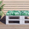 vidaXL - Palletkussen - 60x60x12 - cm - stof - bladpatroon
