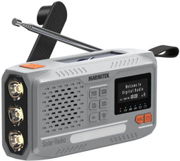 Marmitek RESQ 100 - Noodradio opwindbaar - DAB+/FM Bluetooth powerbank 4500 mAh - Grijs
