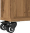 vidaXL - Opbergtrolley - smal - 48x13x68 - cm - bewerkt - hout - artisanaal - eiken