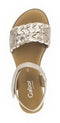 Gabor 82.759.89 - Sleehak Sandalen - Vlechtwerk - Satin Metallic Puder