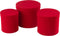J-Line doos Rond - fluweel/papier - rood - 3 stuks