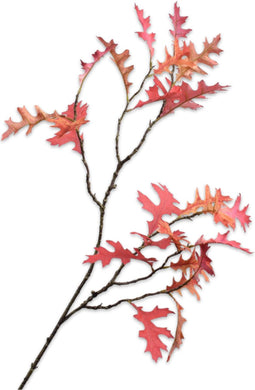 Silk-ka Kunstbloem-Kunsttak Eikenblad Tak Rood 110 cm