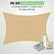 Travelhawk Schaduwdoek Rechthoek - 2 x 3 Meter - HDPE - UV-bescherming - Beige