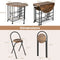 Coast 3-Delige Eettafelset - Inklapbaar - Met Metalen Frame - Vintage
