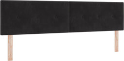 vidaXL - Hoofdbord - met - Knopen - - - Zwart - - - 180 - cm - - - Fluweel
