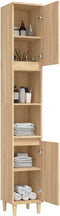 vidaXL - Badkamerkast - 30x30x190 - cm - bewerkt - hout - sonoma - eikenkleurig