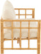 J-Line zetel Elise + kussen 2 Personen - rotan/textiel - naturel/wit