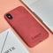 Lunso - ultra dunne backcover hoes - Geschikt voor iPhone X / XS - lederlook rood