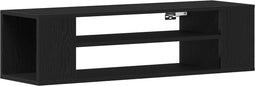 vidaXL - Wand-tv-kast - Zwart - Eiken - 100x30x26,5 - cm - Gemaakt - van - Hout