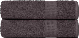 vidaXL - Douchehanddoeken - 2 - st - 70x140 - cm - 360 - g/m² - 100% - katoen - antraciet