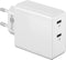 Goobay 61758 - Thuislader - 2 USB-C PD poorten 36W - Wit