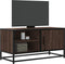 vidaXL - Tv-meubel - 80x34,5x40 - cm - bewerkt - hout - metaal - bruin - eikenkleur