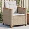 vidaXL - Tuinstoel - met - kussens - poly - rattan - beige