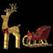 vidaXL - Kerstdecoratie - rendier - en - slee - 100 - LED's - warmwit
