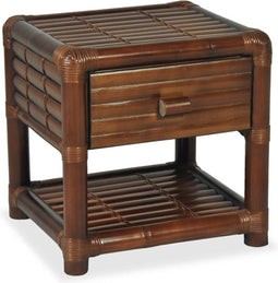 vidaXL - Nachtkastje - 45x45x40 - cm - bamboe - donkerbruin