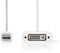 Nedis CCGP37750WT02 - DVI-I naar DVI-D Kabel - 20cm - Wit
