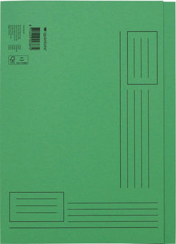 Vouwmap quantore a4 ongelijke zijde 250gr groen | 10 stuks