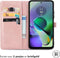 iMoshion Hoesje Geschikt voor Motorola Moto G54 Hoesje Met Pasjeshouder - iMoshion Mandala Bookcase - rosé goud
