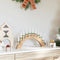 Kerst Kaarsenboog met 10 LED Kaarsen Bruin 47 x 5 x 29 cm