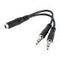 Startech.com - Headset Splitter Adapter - 3.5mm 4 Pin naar 2x 3 Pin - Zwart