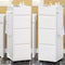 SoBuy BZR29-W - Badkamerkast - 3 Lades 4 Open Vakken - Wit 30x90x30cm