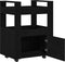 vidaXL - Keuken - Trolley - Zwart - Eiken - 60x45x80 - cm - Gelaagd - Hout