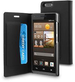 Muvit Huawei Ascend G6 - Folio Case - Bescherming tegen krassen en stoten - Zwart