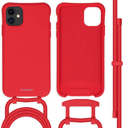 iMoshion Hoesje Geschikt voor iPhone 11 Hoesje Met Koord - iMoshion Color Backcover met afneembaar koord - Rood