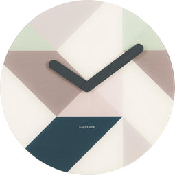 Karlsson Graphic - Klok - Rond - Glas - Ø35 cm - Blauw