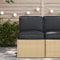 vidaXL - Ligbedkussen - voor - Zithoek - Zwart - 60x40x8 - cm - Oxford - Stof