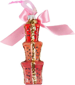 Kurt s. Adler - 5.25 inch Glass Gift Box Orna. 5x5x10 cm kerstornament