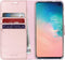Accezz Hoesje Geschikt voor Samsung Galaxy S10 Hoesje Met Pasjeshouder - Accezz Wallet Softcase Bookcase - Roze