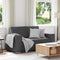 vidaXL - Grijze - Loveseat - Sofa - 120 - cm - - - Kunstleer