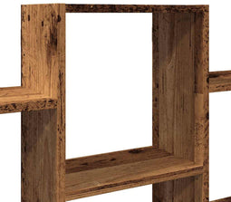 vidaXL - Wandschap - 159x18x66 - cm - bewerkt - hout - oud - houtkleurig