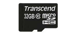 Transcend 32GB microSDHC - Class 10 - Lezen 20MB/s Schrijven 10MB/s