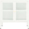 vidaXL - Dressoir - 70x35x70 - cm - staal - en - glas - wit