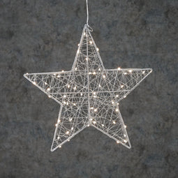 Luca Lighting Ster Kerstverlichting met Klassiek Witte LED Lampjes - Ø38 cm - Zilver