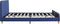 vidaXL - Bedframe - stof - blauw - 180x200 - cm