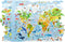 UNIDRAGON Houten Kinderpuzzel - Wereldkaart - 100 stukjes - 43x30 cm