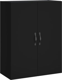vidaXL - Wandkast - 69,5x34x90 - cm - bewerkt - hout - zwart