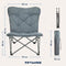 TRVLMORE Comfort Lounge - Campingstoel - Opvouwbaar - 135 kg draagvermogen - Grijs