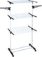 Bathroom Solutions Wasrek-droogrek - zwart-wit - 80 x 57 x 165 cm