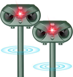 Faas Kattenverjager - Ultrasone Muizenverjager - Zonne-energie - Groen (2 stuks)