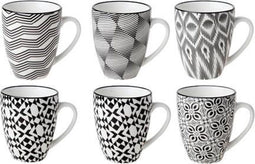 Cosy&Trendy Nikko Black - Beker - Set van 6 - Ø 7 cm (set van 6)
