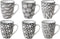 Cosy&Trendy Nikko Black - Beker - Set van 6 - Ø 7 cm (set van 6)